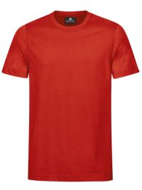 Rotes Herren T-Shirt mit Rundhals, gerade geschnitten, für Beruf & Freizeit